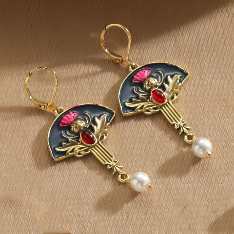 RENAISSANCE FLOWER EARRINGS (PAIR)