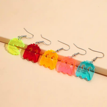 PACMAN EARRINGS (5 PAIRS)