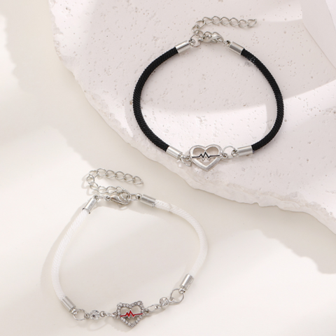 COUPLE HEART BRACELETS (ADJUSTABLE)