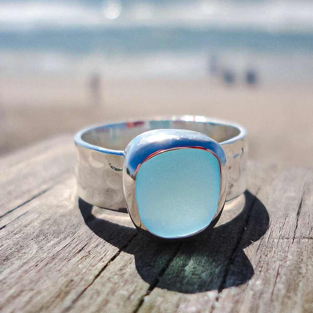 OCEAN SEA GLASS RING