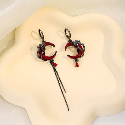 BLOOD MOON GOTHIC EARRINGS (PAIR)