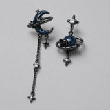 ASYMMETRIC MOON PLANET EARRINGS (PAIR)