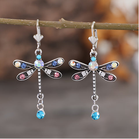 BLUE DRAGONFLY EARRINGS (PAIR)