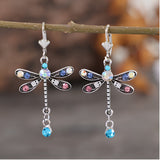 BLUE DRAGONFLY EARRINGS (PAIR)