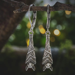 HANGING BAT EARRINGS (PAIR)