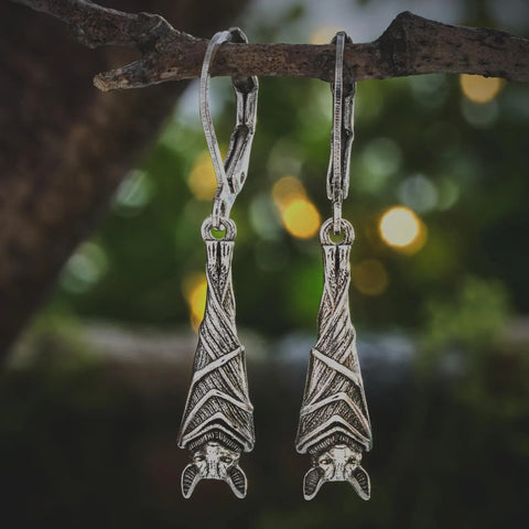 HANGING BAT EARRINGS (PAIR)
