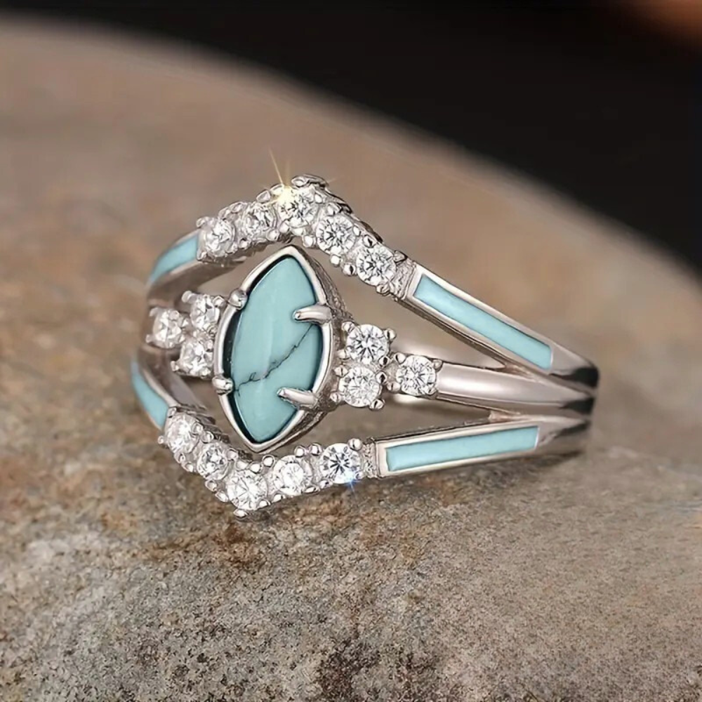 TRIO TURQUOISE RING SET (3 PCS)