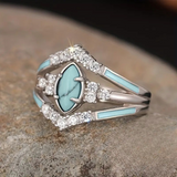TRIO TURQUOISE RING SET (3 PCS)