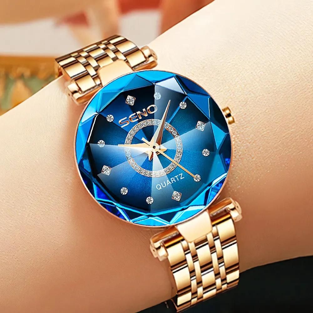 1pc Men's Watch, Blue Stainless Steel Strap, European And American Fashion  Style, Blue Dial With Luminous Hands, Calendar Display, Waterproof Quartz  Watch | SHEIN