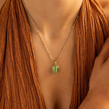 JADE OVAL PENDANT NECKLACE