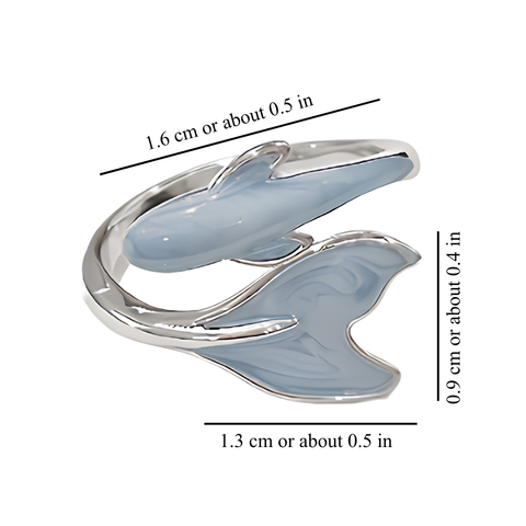 BLUE WHALE TAIL RING (ADJUSTABLE)