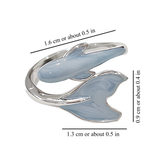 BLUE WHALE TAIL RING (ADJUSTABLE)