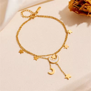 OPAL MOON PHASES ANKLET (ADJUSTABLE)