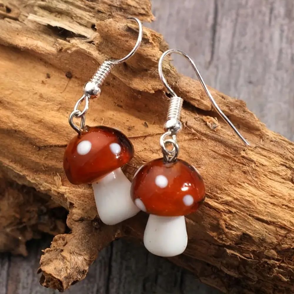 MYSTICAL MUSHROOM EARRINGS (PAIR)