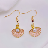 CLAM SHELL EARRINGS (PAIR)