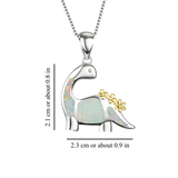 SILVER OPAL DRAGON NECKLACE