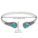 TURQUOISE BOHO BANGLE (ADJUSTABLE)