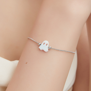 SILVER GHOST BRACELET (ADJUSTABLE)