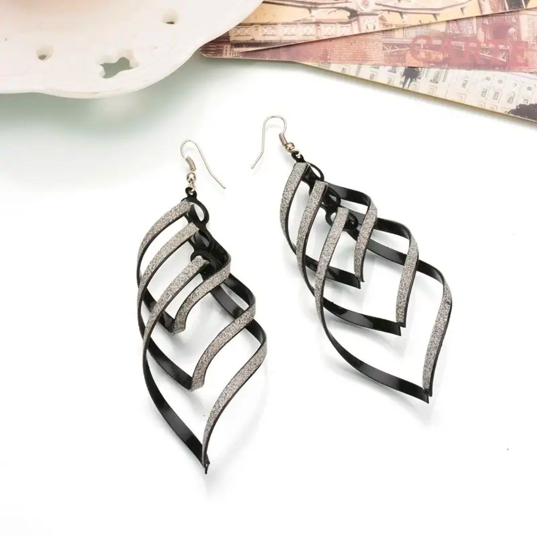 LAYERED SWIRLS EARRINGS (PAIR)