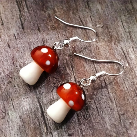 MINI MUSHROOM EARRINGS (PAIR)