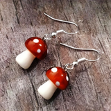 MINI MUSHROOM EARRINGS (PAIR)