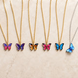 BLUE MORPHO BUTTERFLY NECKLACE