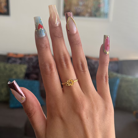 BIRTH FLOWER RING (ADJUSTABLE)