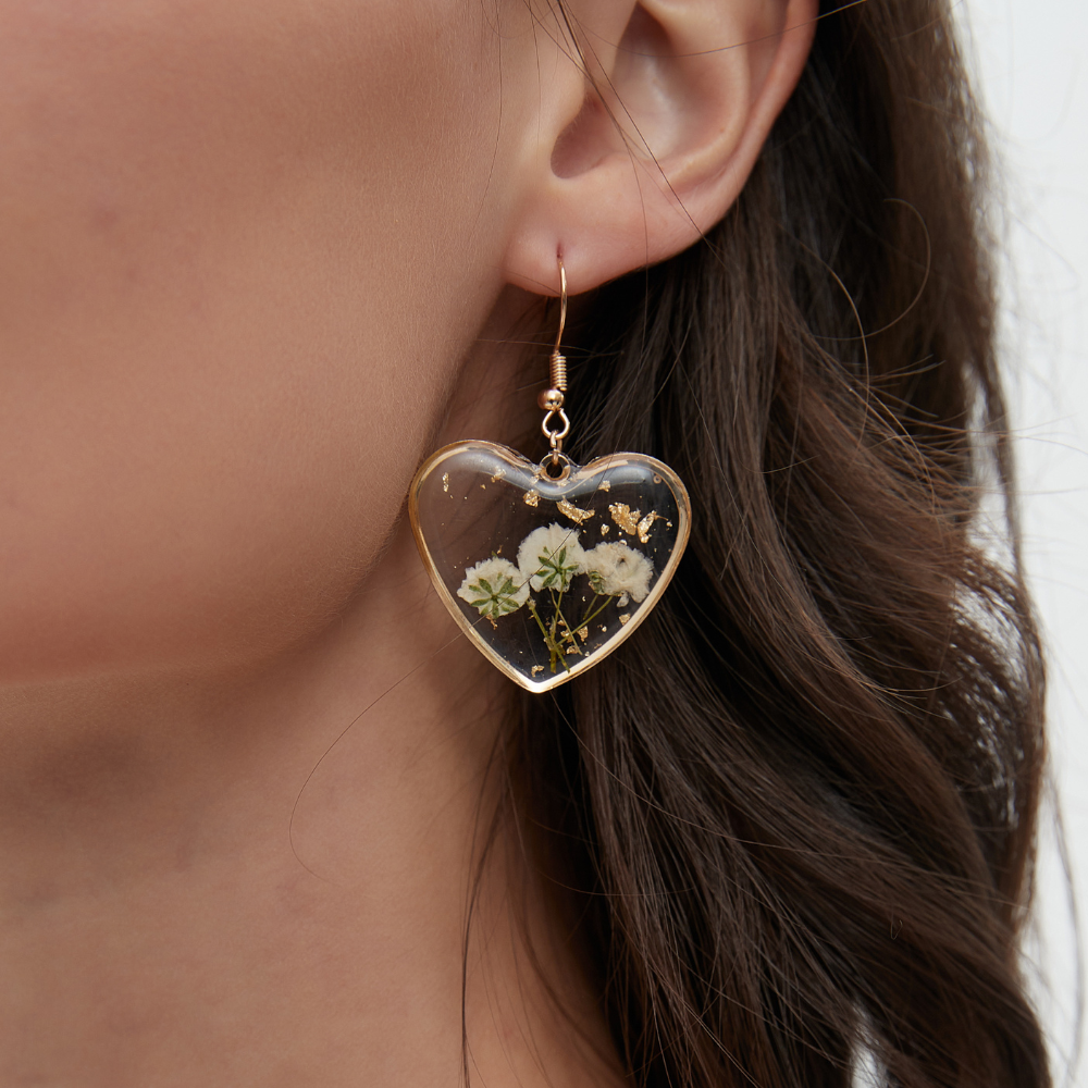 BLOSSOM HEART EARRINGS (PAIR)