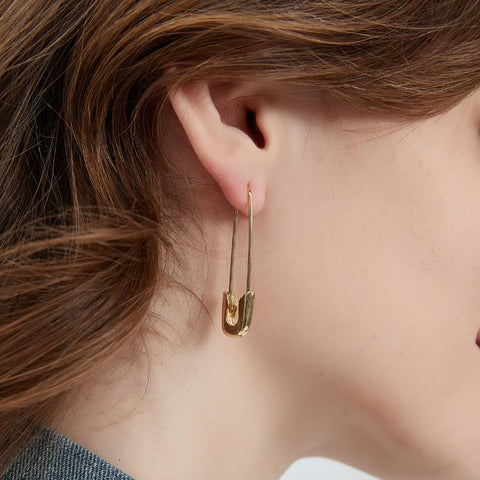 SAFETY PIN EARRINGS (PAIR)