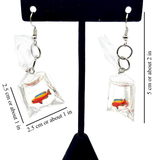 FISH IN BAG EARRINGS (PAIR)