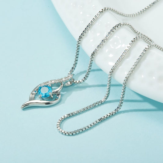 BLUE DIAMOND PENDANT NECKLACE