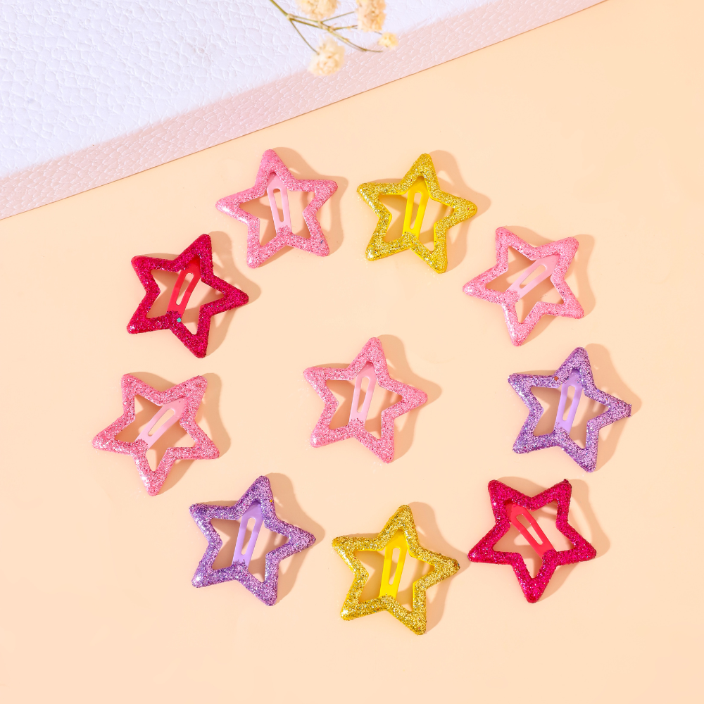 COLORFUL STAR HAIRPINS (Set of 5 Pairs)