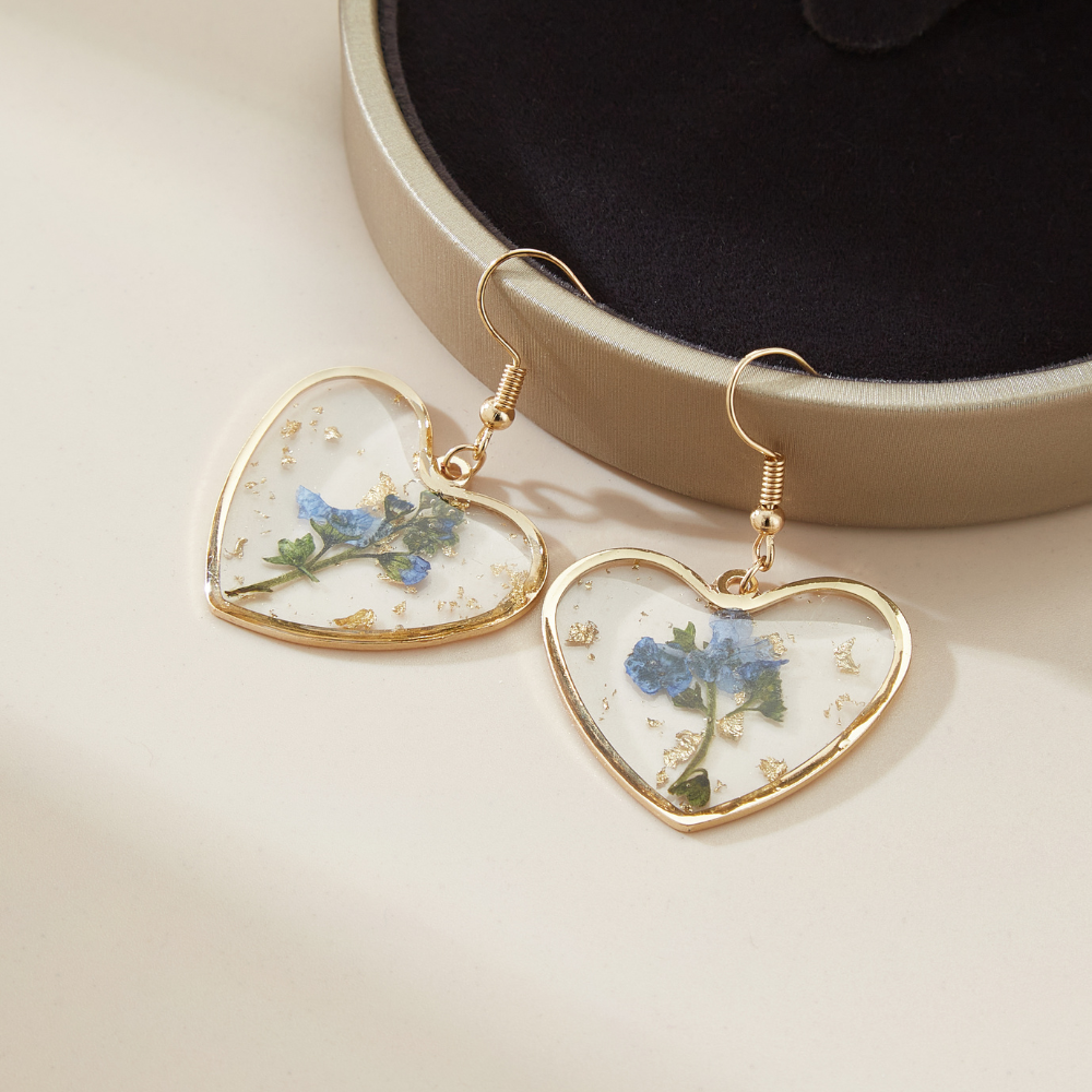 BLOSSOM HEART EARRINGS (PAIR)