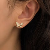 BUTTERFLY CHAIN EARRINGS (PAIR)