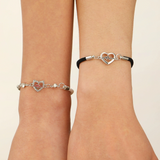 COUPLE HEART BRACELETS (ADJUSTABLE)