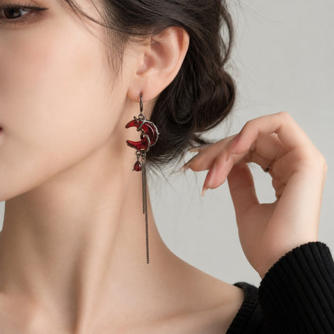 BLOOD MOON GOTHIC EARRINGS (PAIR)