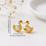 SWAN OPAL EARRINGS (PAIR)