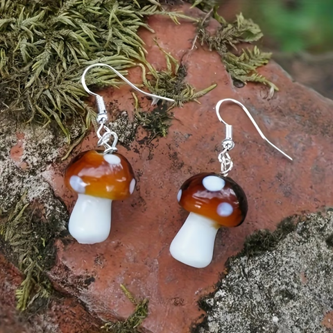 MINI MUSHROOM EARRINGS (PAIR)