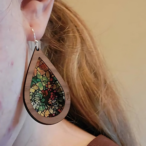 MOSAIC TEARDROP EARRINGS (PAIR)