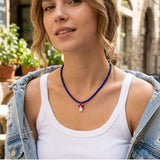 BEADED MUSHROOM NECKLACE