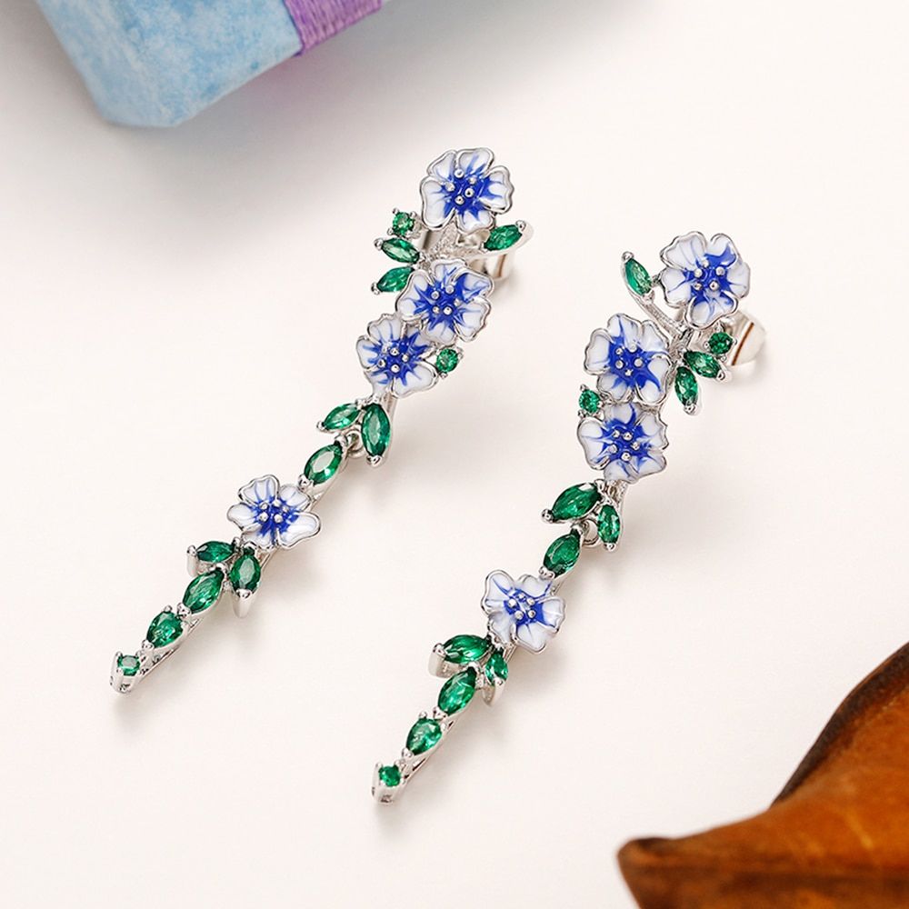 My Flower Chain Earrings S00 - Fashion Jewelry