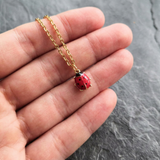 DAINTY LADYBUG NECKLACE