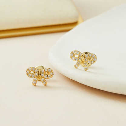 TWINKLE BOW STUDS (PAIR)