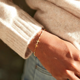 GOLDEN CROSS BRACELET (ADJUSTABLE)