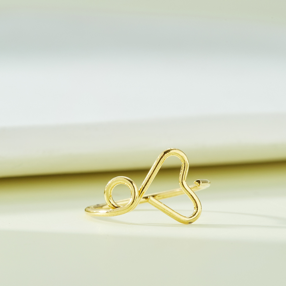 INFINITY HEART NOSE RING