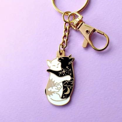 YINYANG CAT KEYCHAIN