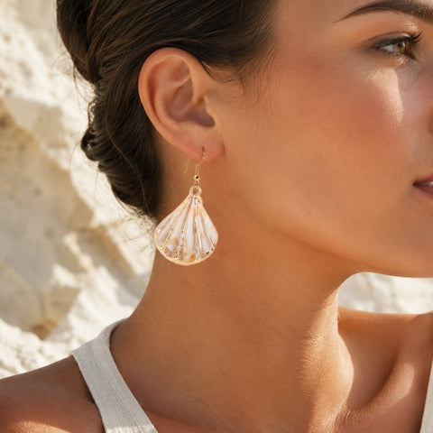 SEASHELL EARRINGS (PAIR)