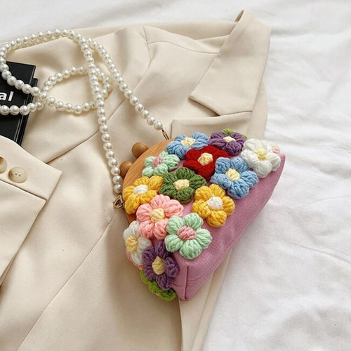 CROCHET FLOWER HANDBAG