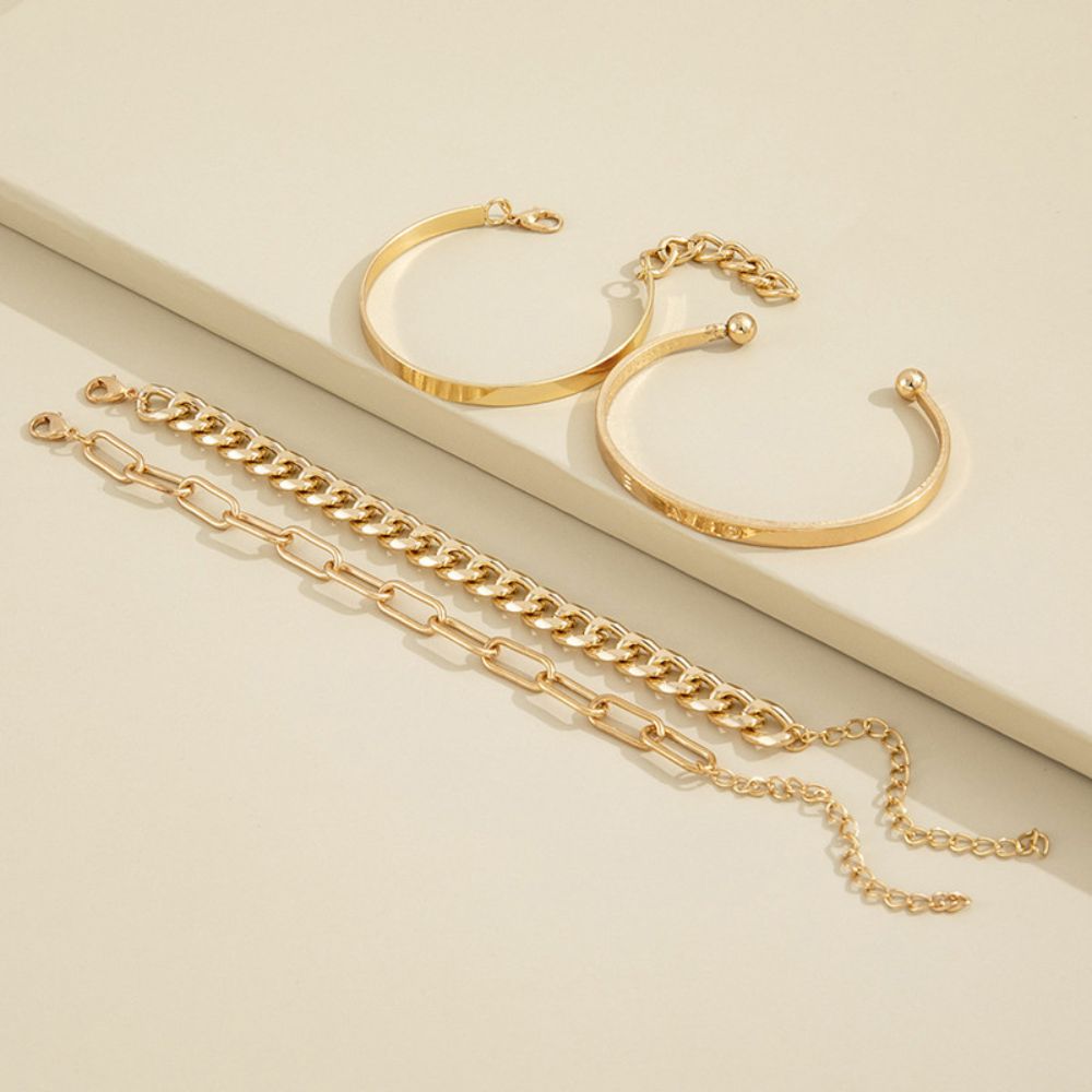 GILDED BRACELET SET (ADJUSTABLE)