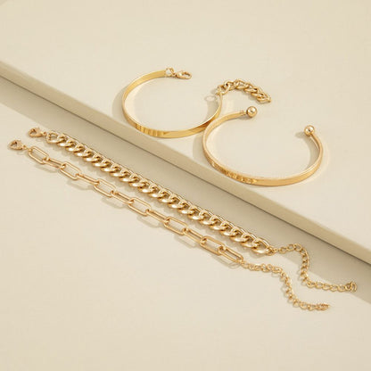 GILDED BRACELET SET (ADJUSTABLE)